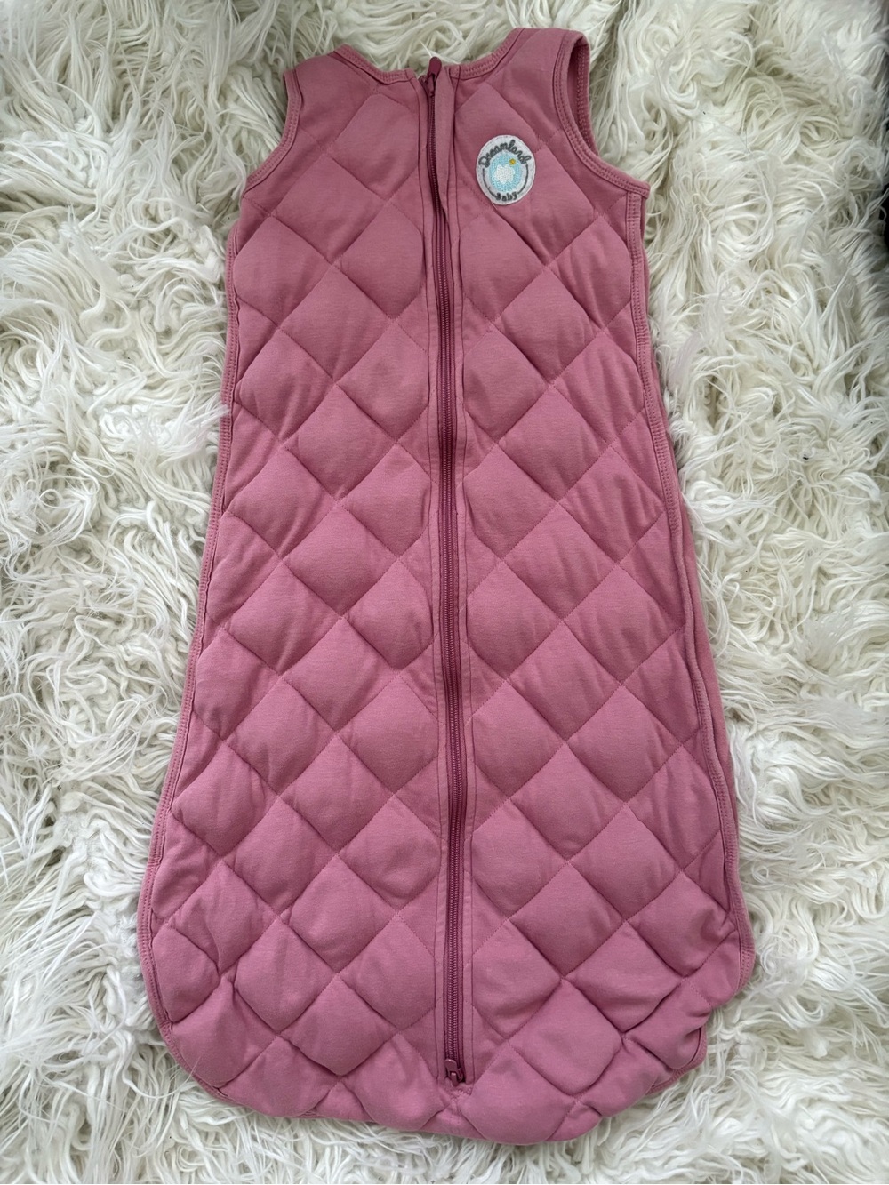 Dreamland Baby Dream Weighted Sleep Sack L 12-24M Mauve Pink Quilted